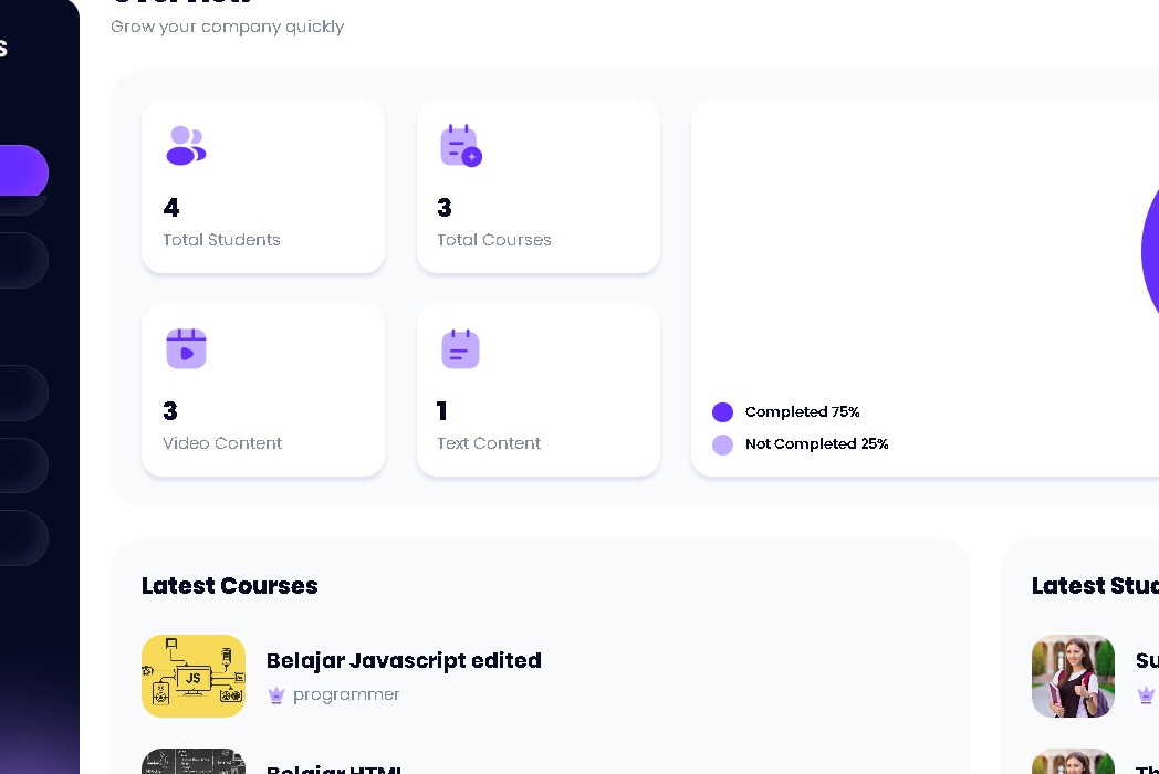 Hasil karya Membuat Web Course di BuildWithAngga